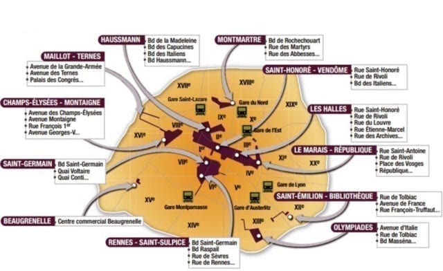 巴黎 周日营业 地图