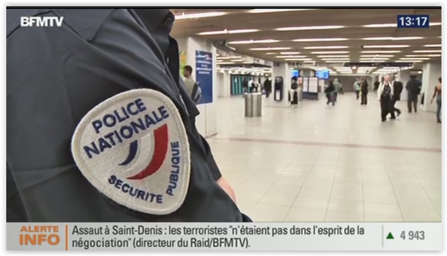 巴黎恐怖袭击 警察维安