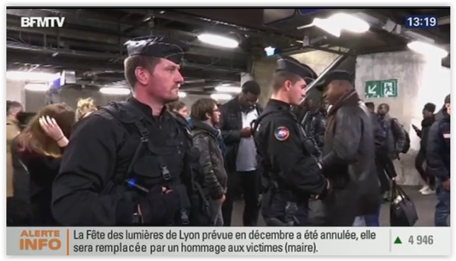巴黎恐怖袭击 警察维安