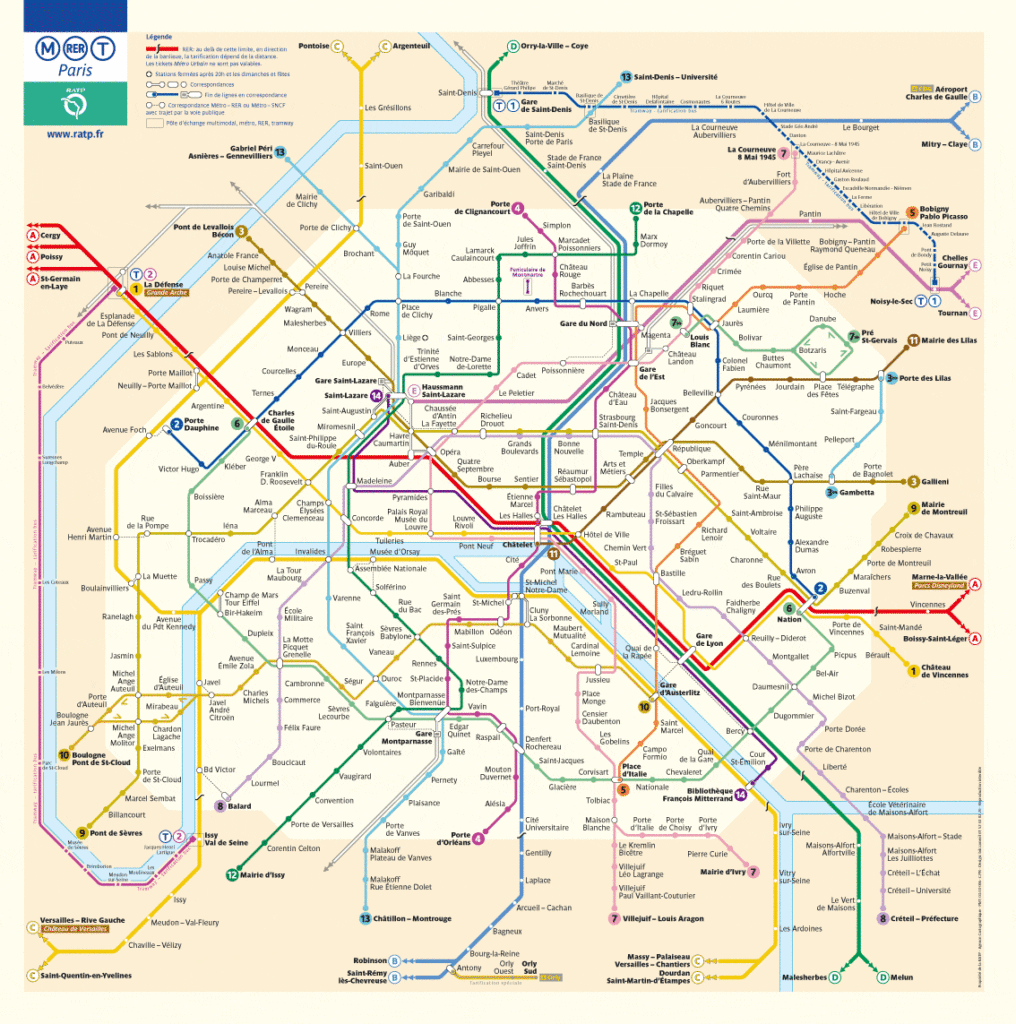 巴黎 地铁 地图