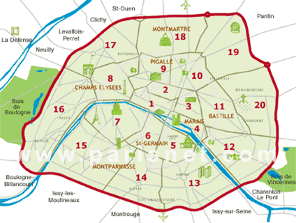 巴黎 区 地图