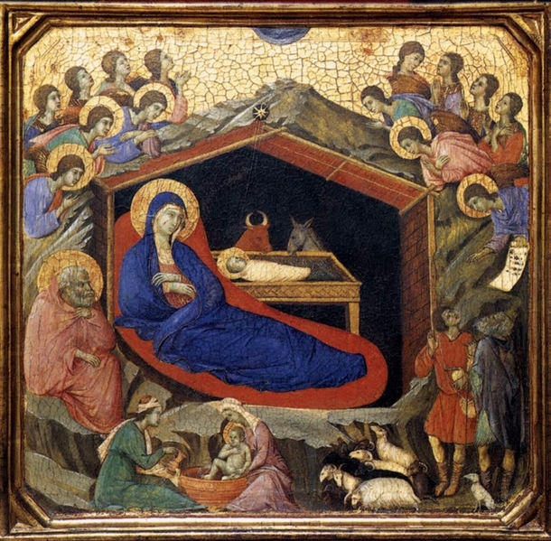 杜乔·迪·博尼塞尼亚的作品《耶稣诞生》（维基百科公有领域）