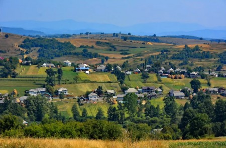 罗马尼亚布科维纳山谷中宁静的村庄（视频截图）